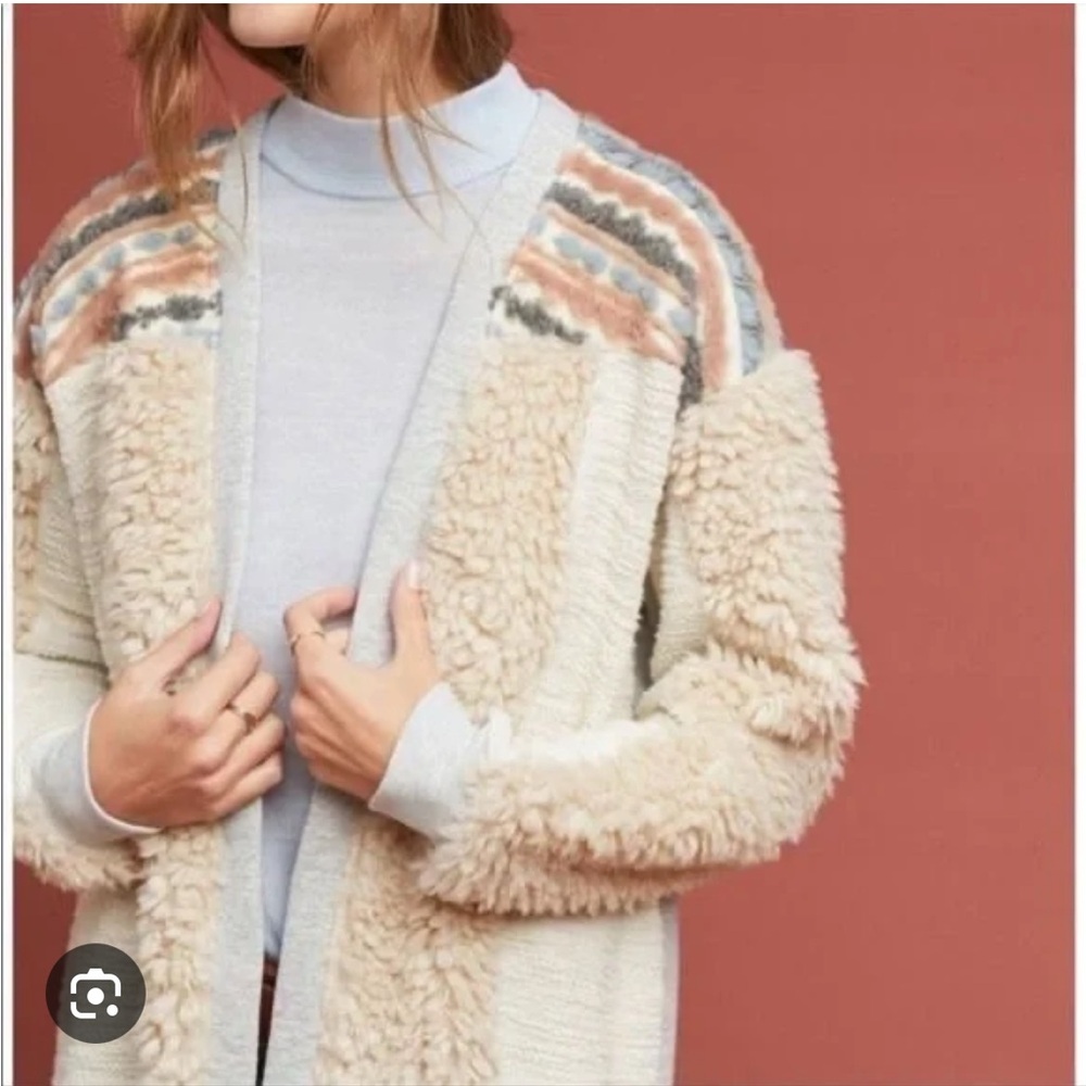 BOGO Anthropologie Boho Cozy Mixed Media Cardigan